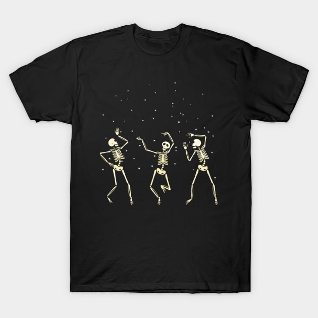 Skeletons dancing T-Shirt by Skulls To Go